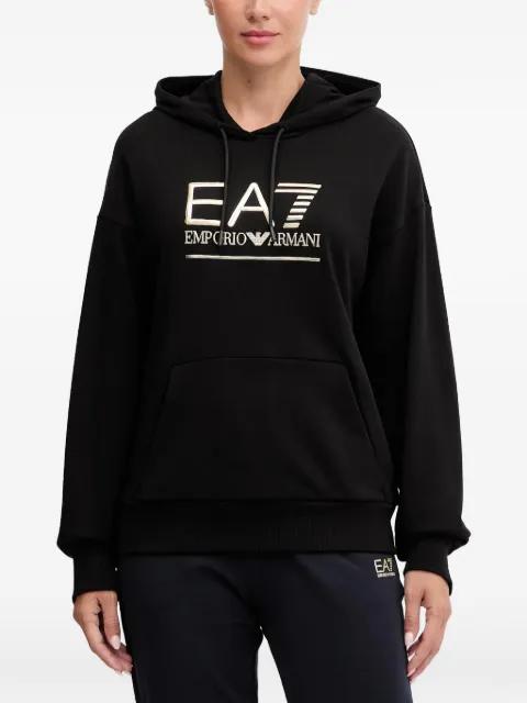 logo hoodied top by EMPORIO ARMANI