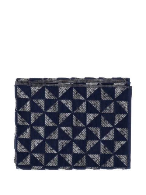 logo-jacquard beach towel by EMPORIO ARMANI