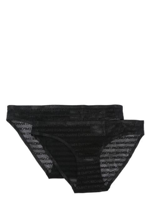logo-jacquard briefs (set of two) by EMPORIO ARMANI