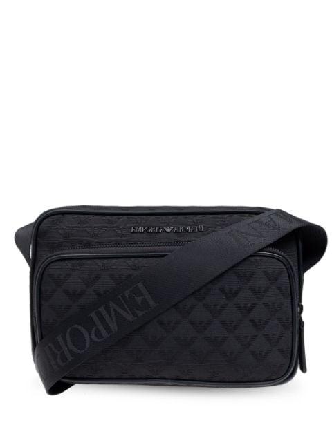 logo-jacquard shoulder bag by EMPORIO ARMANI