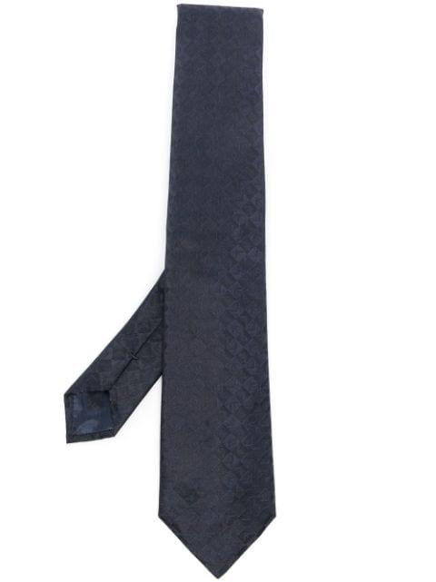 logo-jacquard silk tie by EMPORIO ARMANI