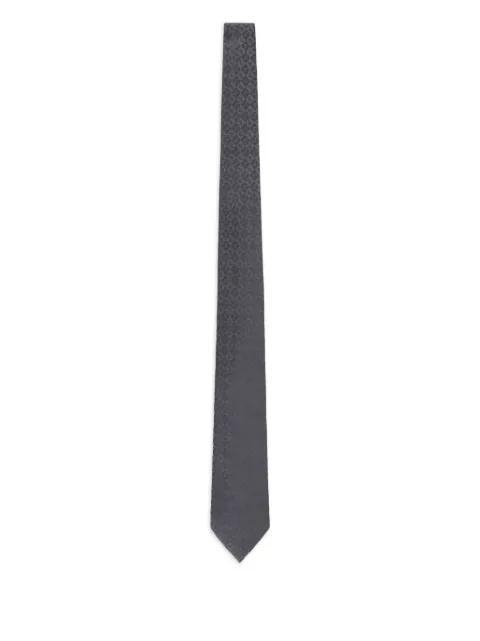 logo-jacquard silk tie by EMPORIO ARMANI