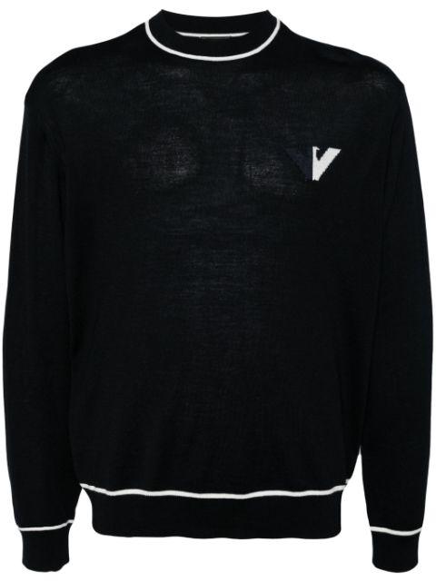 logo-jacquard sweater by EMPORIO ARMANI