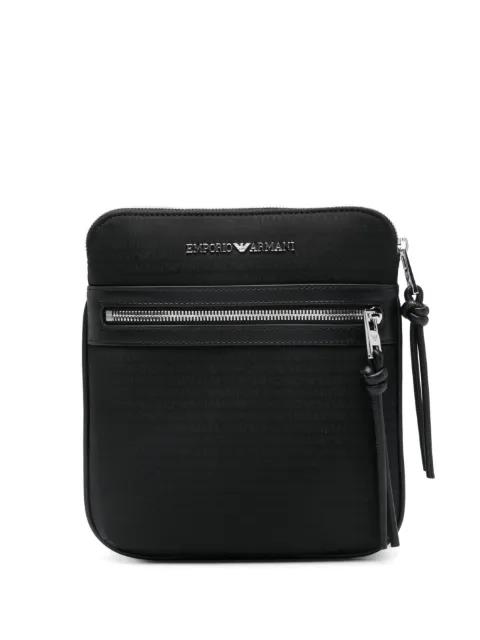 logo-lettering messenger bag by EMPORIO ARMANI
