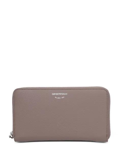 logo-lettering zip-fastening wallet by EMPORIO ARMANI