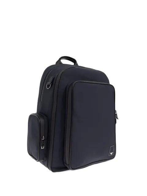 logo-patch adjustable backpack by EMPORIO ARMANI