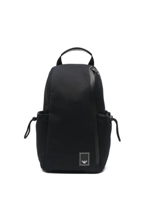 logo-patch backpack by EMPORIO ARMANI
