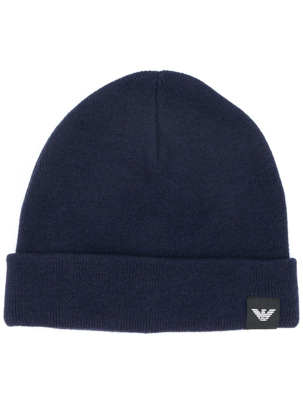 logo patch beanie by EMPORIO ARMANI