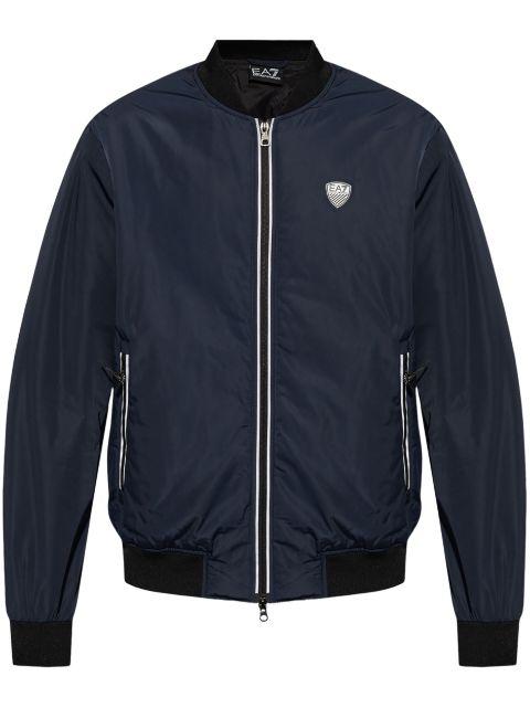 logo-patch bomber jacket by EMPORIO ARMANI
