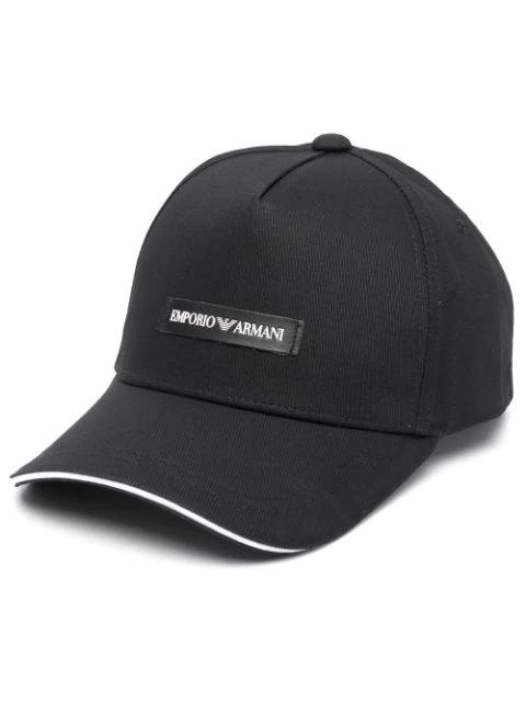 logo-patch cap by EMPORIO ARMANI