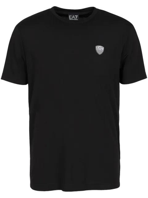 logo-patch crew-neck T-shirt by EMPORIO ARMANI
