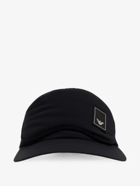 logo-patch eye-mask baseball cap by EMPORIO ARMANI