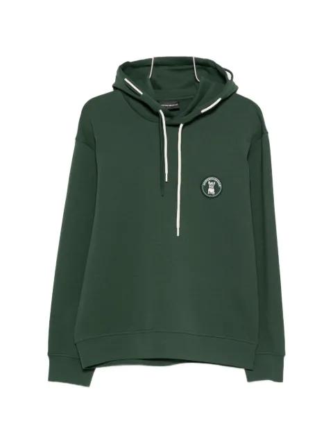logo-patch hoodie by EMPORIO ARMANI