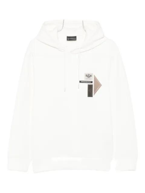 logo-patch hoodied sweater by EMPORIO ARMANI
