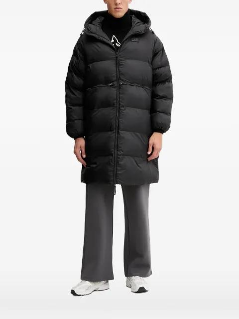 logo patch padded coat by EMPORIO ARMANI