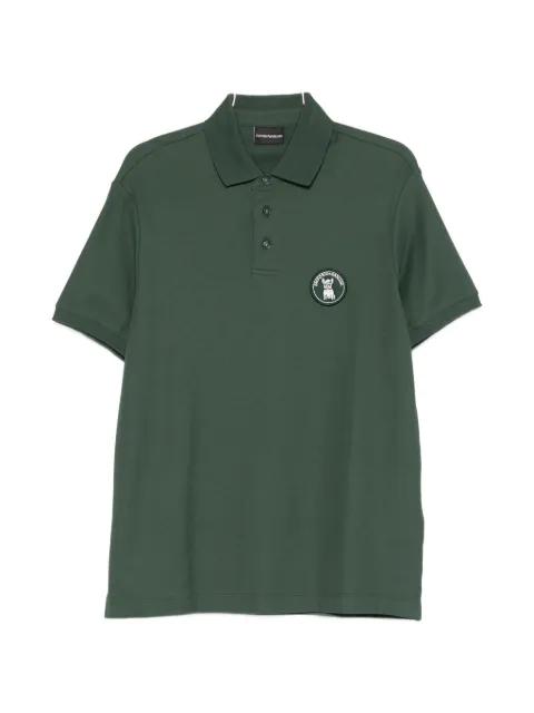 logo-patch shirt-sleeve polo shirt by EMPORIO ARMANI