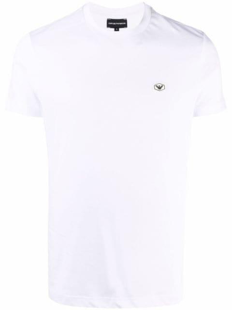 logo-patch short-sleeved T-shirt by EMPORIO ARMANI