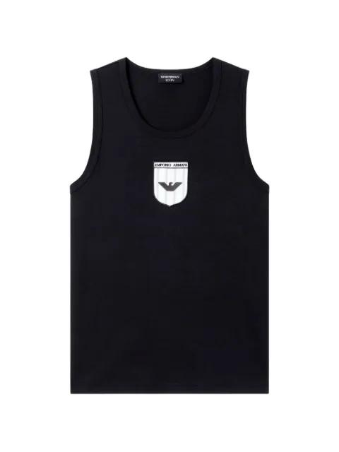 logo-patch tank top by EMPORIO ARMANI