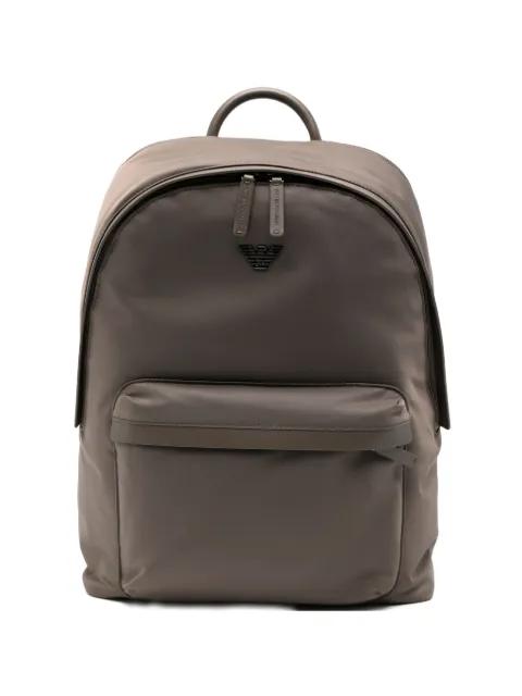 logo-plaque backpack by EMPORIO ARMANI