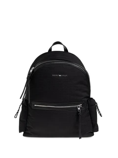 logo-plaque backpack by EMPORIO ARMANI