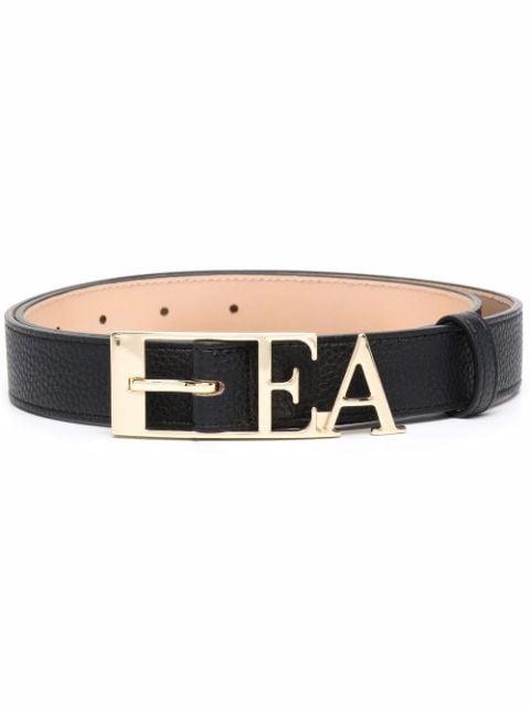 logo-plaque buckle belt by EMPORIO ARMANI