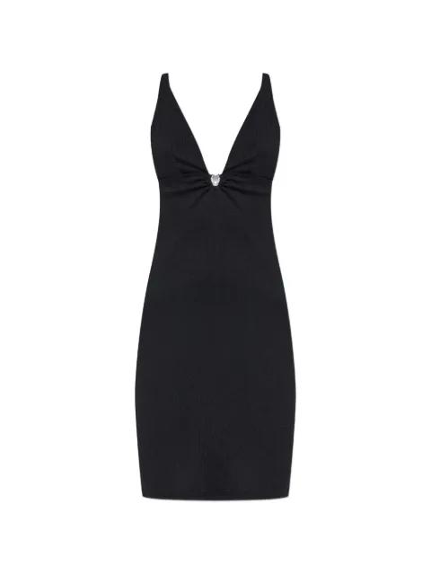 logo-plaque gathered dress by EMPORIO ARMANI