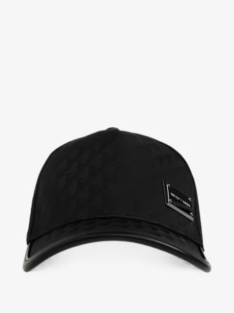 logo-plaque jacquard baseball cap by EMPORIO ARMANI