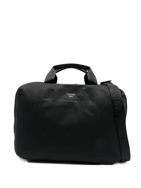 logo-plaque luggage by EMPORIO ARMANI
