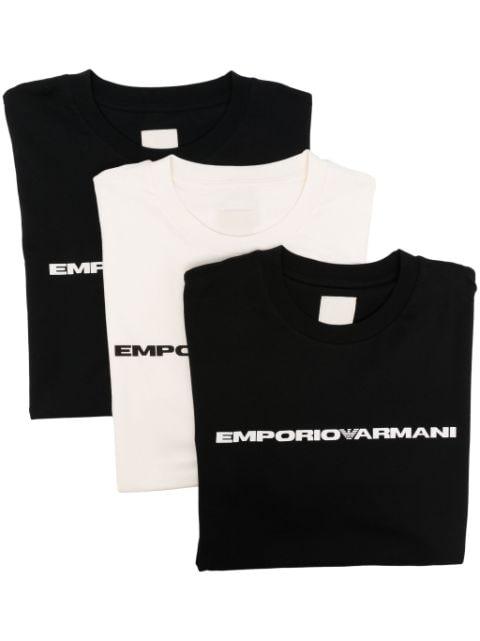 logo-print cotton T-Shirt by EMPORIO ARMANI