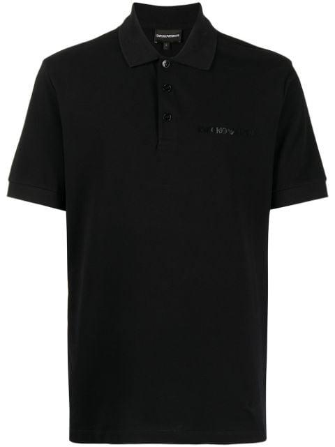 logo-print cotton polo shirt by EMPORIO ARMANI