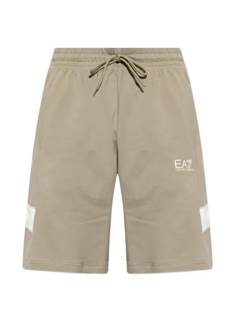 logo-print drawstring track shorts by EMPORIO ARMANI