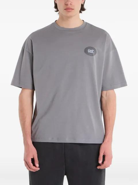 logo-print graphic-back T-shirt by EMPORIO ARMANI