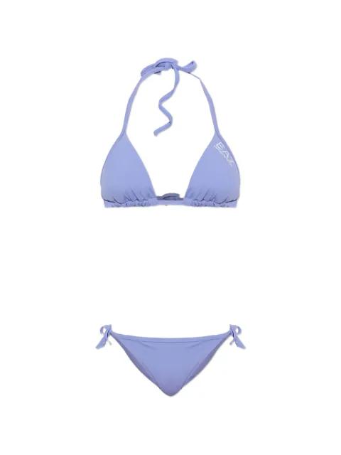 logo-print halterneck bikini by EMPORIO ARMANI