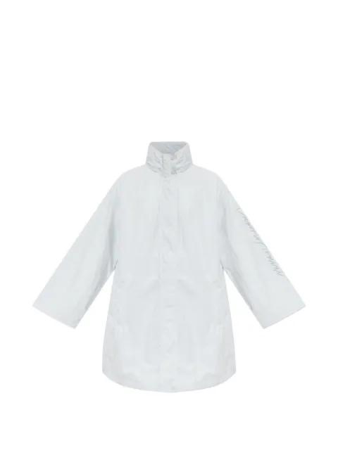 logo-print high-neck coat by EMPORIO ARMANI