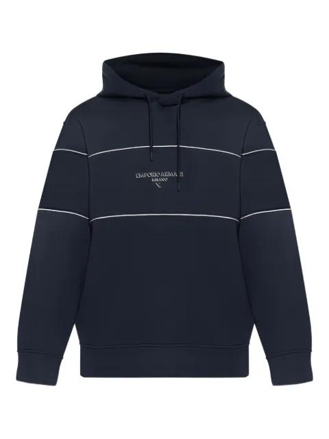 logo-print hoodie by EMPORIO ARMANI