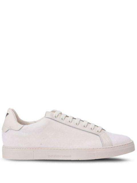 logo-print low-top sneakers by EMPORIO ARMANI