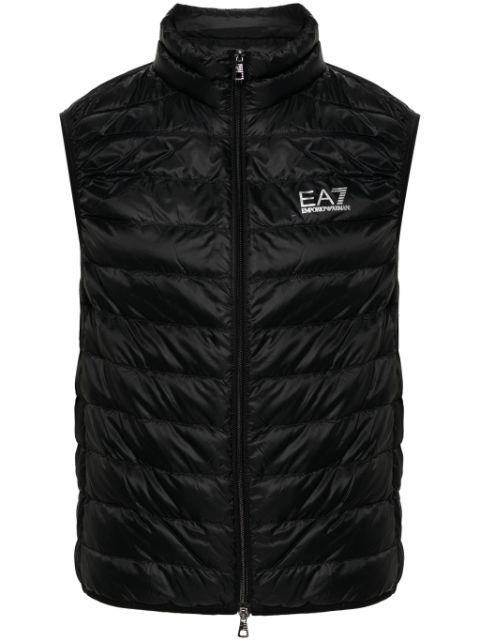 logo-print padded gilet by EMPORIO ARMANI