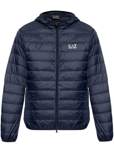 logo-print padded jacket by EMPORIO ARMANI