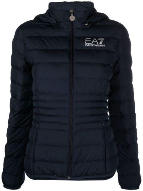 logo-print padded jacket by EMPORIO ARMANI