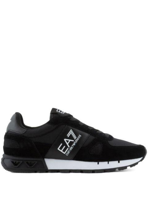 logo-print panelled sneakers by EMPORIO ARMANI