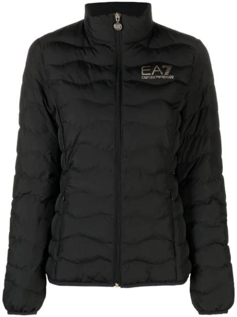 logo-print puffer jacket by EMPORIO ARMANI