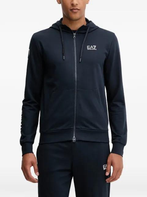 logo-print zip-up hoodie by EMPORIO ARMANI