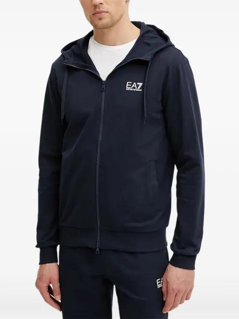 logo-print zip-up tracksuit by EMPORIO ARMANI