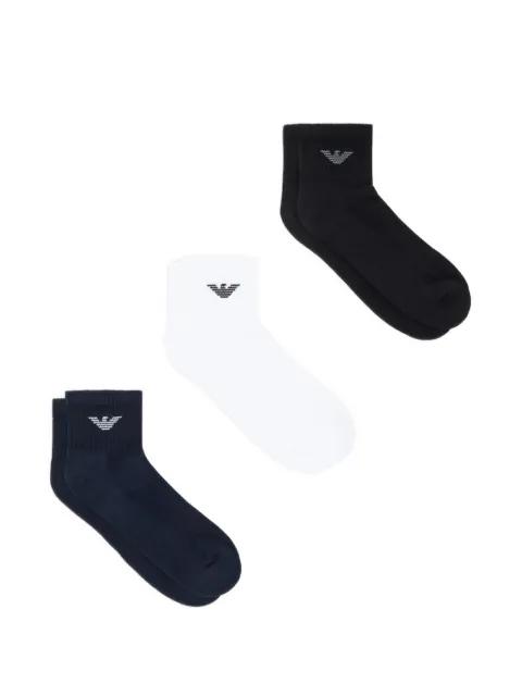 logo socks set (set of three) by EMPORIO ARMANI
