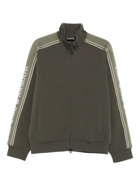logo-tape zip-up sweatshirt by EMPORIO ARMANI