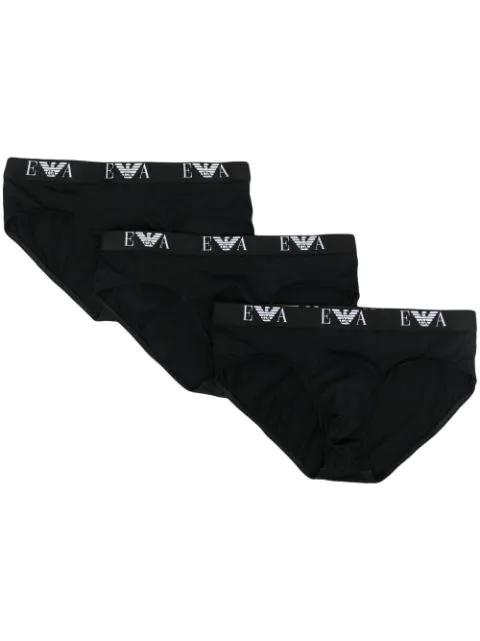 logo-waistband boxer (set of three) by EMPORIO ARMANI