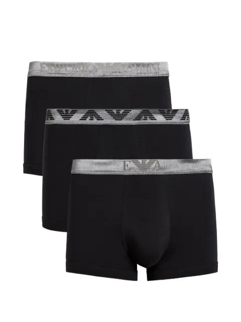 logo-waistband boxers (set of three) by EMPORIO ARMANI