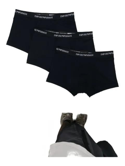 logo-waistband boxers (set of three) by EMPORIO ARMANI