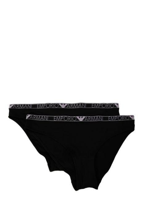 logo-waistband briefs (pack of two) by EMPORIO ARMANI