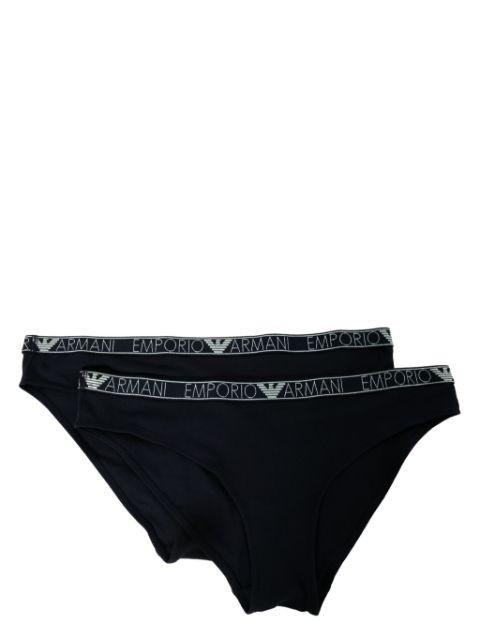 logo-waistband briefs (pack of two) by EMPORIO ARMANI